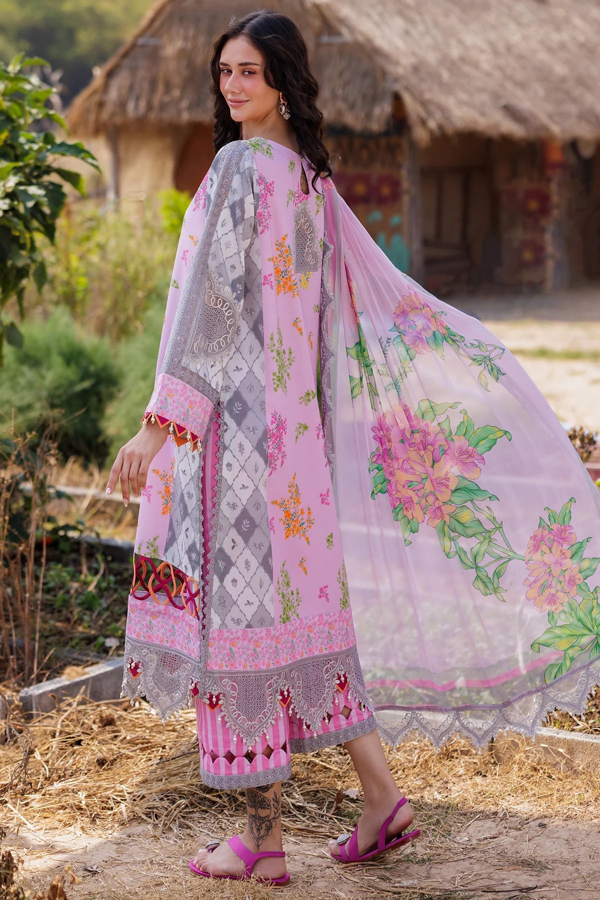 3-PC Unstitched Embroidered Lawn Collection CC5-07