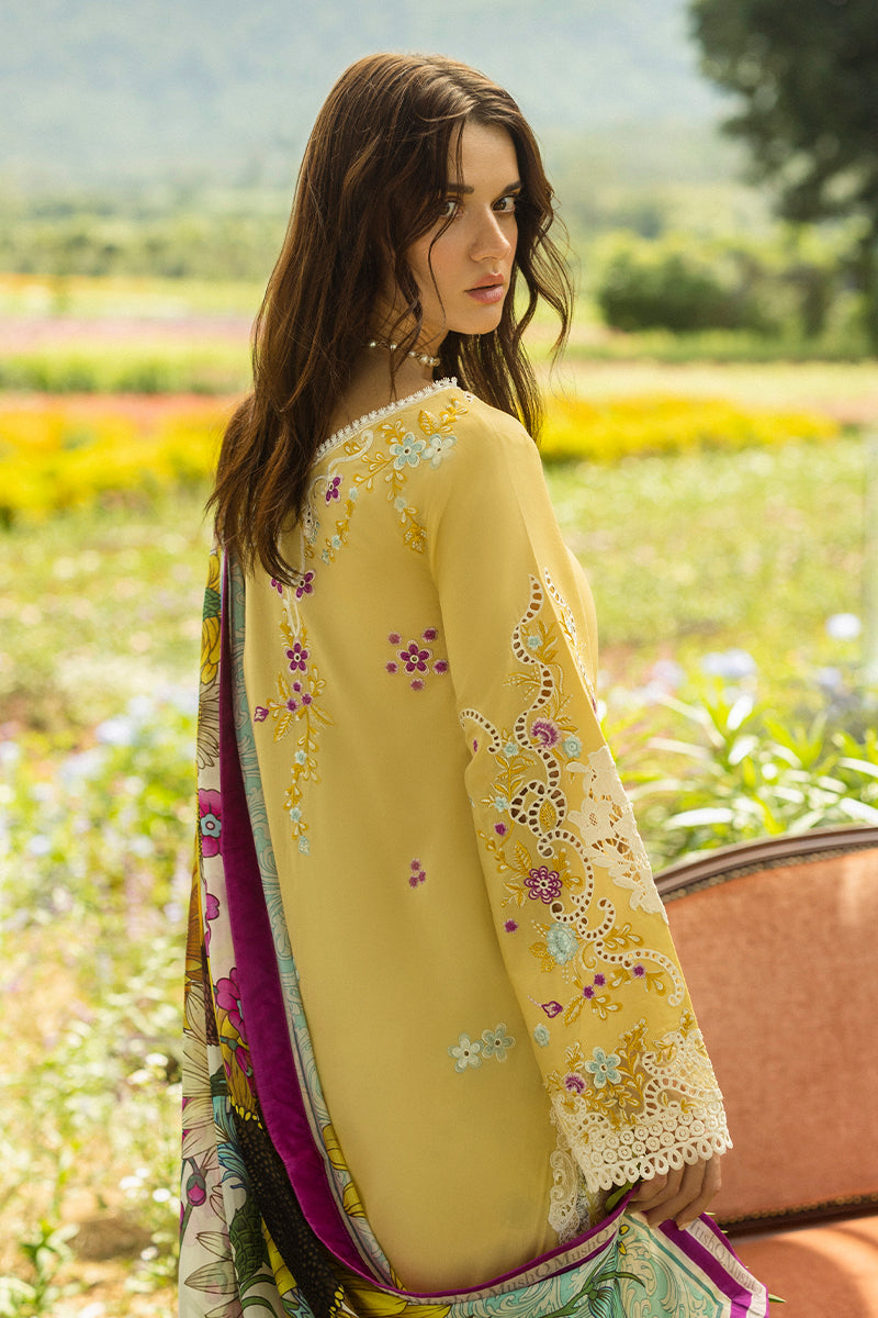 Secret Garden Hemline Lawn by Mushq 2025 | Faded Sunflower
